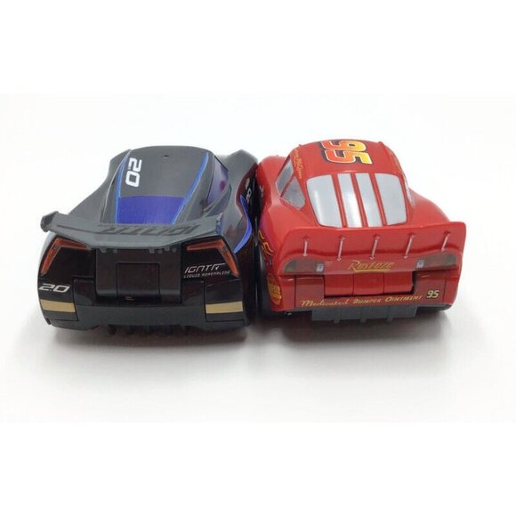 Disney Cars 3 Lightning McQueen Jackson Storm IGNTR 2.0 Press Push Down & Go - Picture 4 of 9
